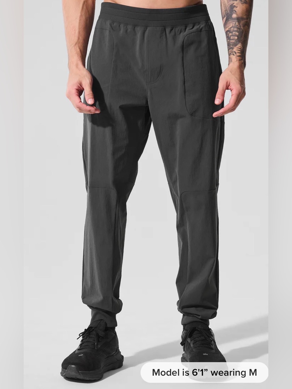 Alo Yoga Men’s Co-Op Jogger Pants Gray Size Medium Tech  Tapered Gym